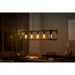 Hanging lamp, 5-light, H340 black