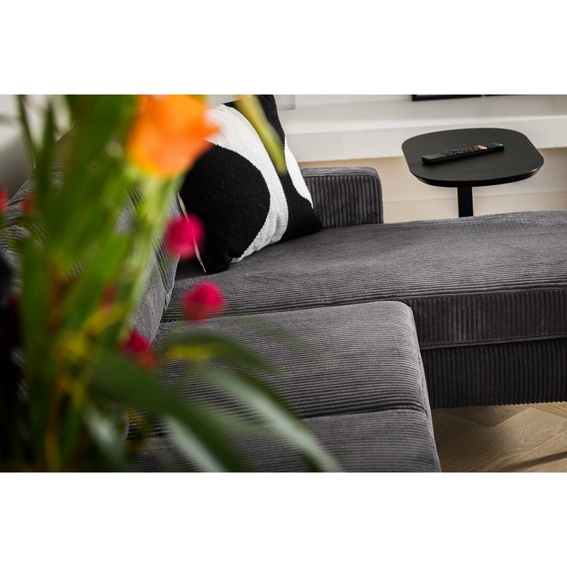 3 seater sofa CL L+R, fabric RIB, RIB230 anthracite