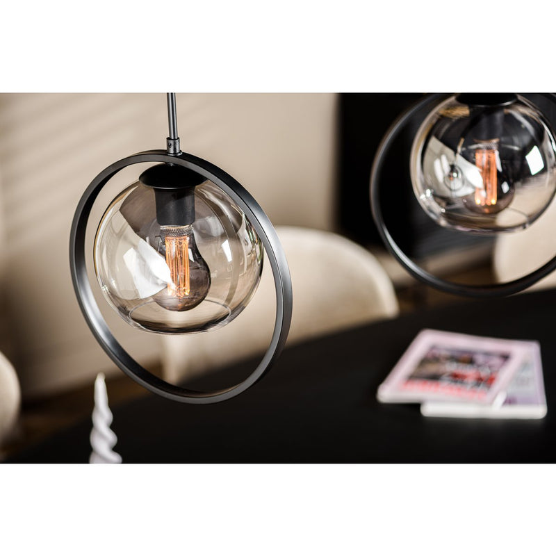 Hanglamp, 3-lichts, H340 smoke glas