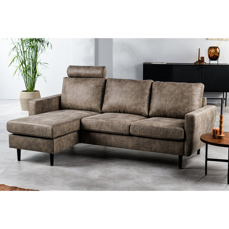 3-seater sofa CL L+R, with headrest fabric Savannah, S520 taupe