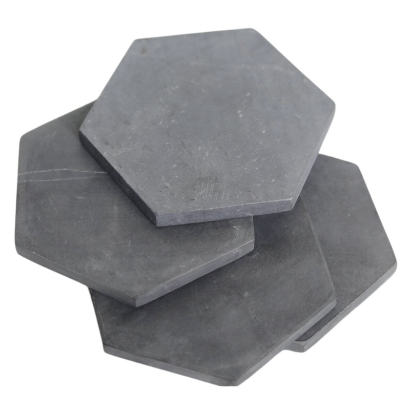 Marble Coasters Handmade Set of 4 or 8 INAI (grey)