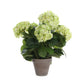 Artificial Hydrangea Plant in Flower Pot Stan - H45 x Ø45 cm - Green