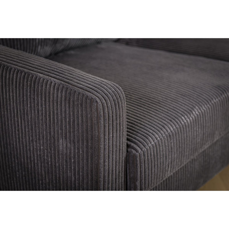 3 seater sofa CL L+R, fabric RIB, RIB230 anthracite