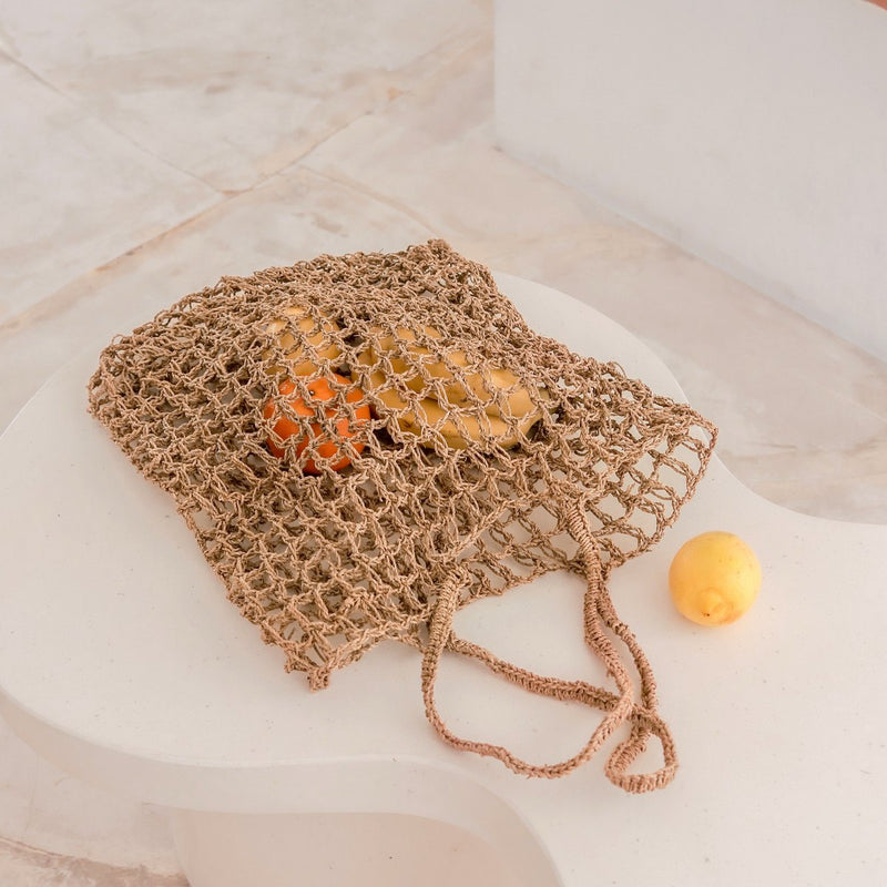 Raffia String Bag | Handgeweven herbruikbare boodschappentas CANANG