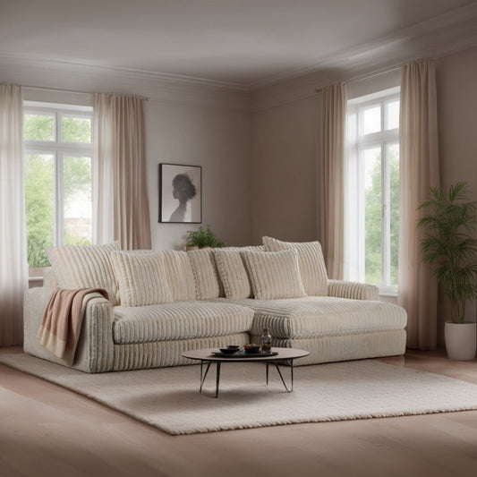 3 seater sofa CL L+R, fabric Vito 23, D460 beige