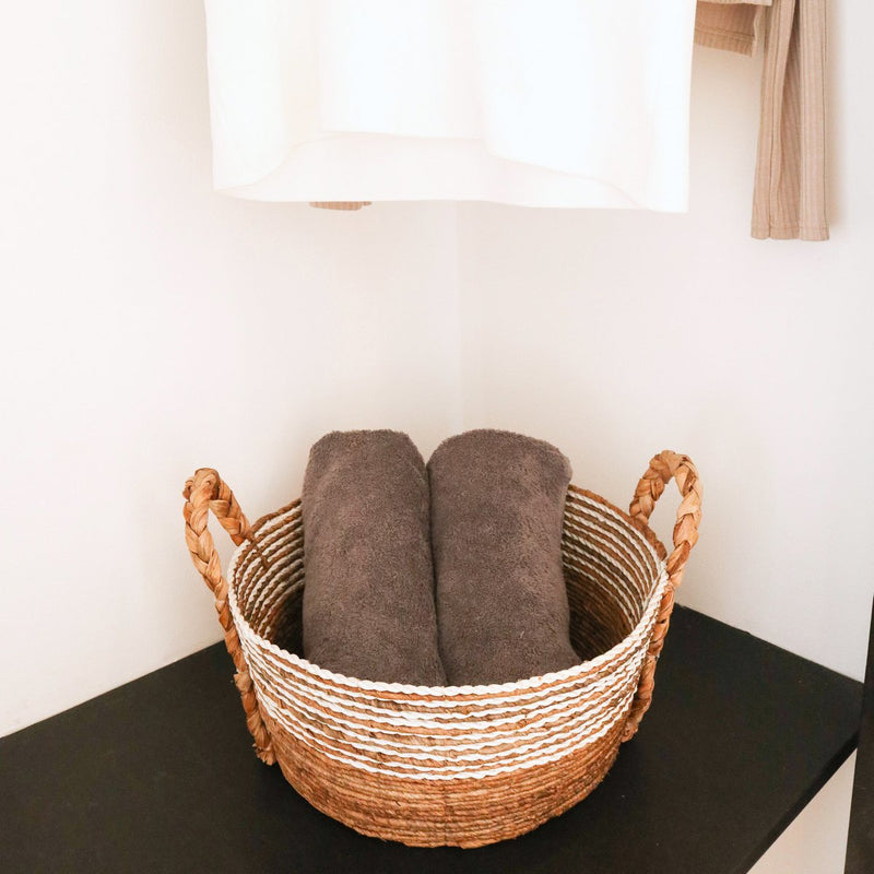 Laundry Basket Woven Storage Basket KURMA made from Banana Fibre (3 sizes)