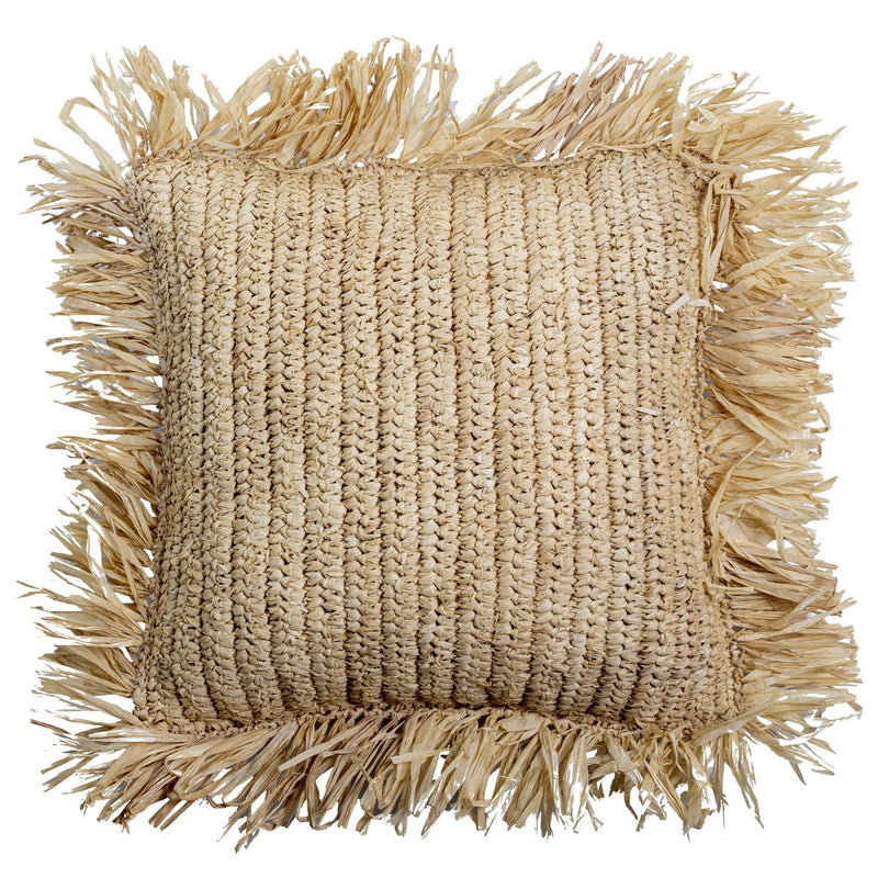 Throw Pillow with filling | Decorative Cushion | Sofa Pillow GANDI made of Raffia