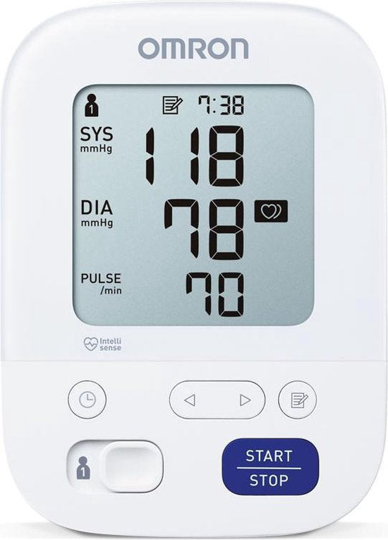 OMRON X3 Comfort Bloeddrukmeter Bovenarm - Aanbevolen door Hartstichting - Blood Pressure Monitor met Hartslagmeter – Onregelmatige Hartslag - 22 tot 42 cm Manchet – 5 jaar Garantie