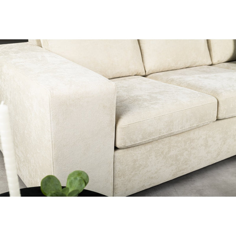 3 seater sofa CL L+R, fabric Hotel Chique, H460 beige