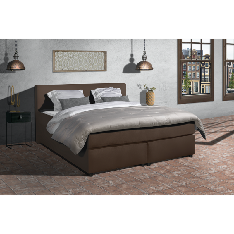 Mörgenn Boxspring Parga Lederlook - Complete set