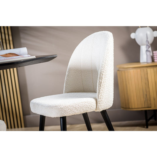 Dining room chair, set of 2, Luxery fabric, L520 off white