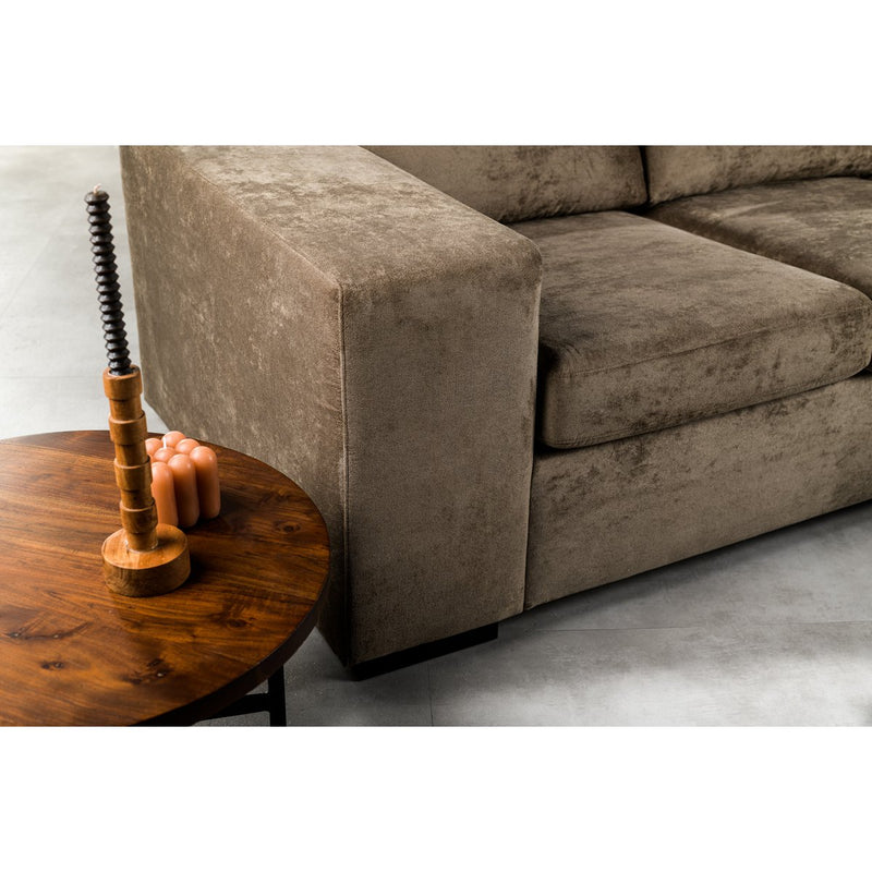 3 seater sofa CL L+R, fabric Hotel Chique, H430 brown