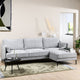 3 seater sofa CL right, Heaven fabric, H311 gray