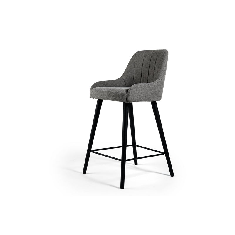 Bar stool, fabric Boucle, B311 gray