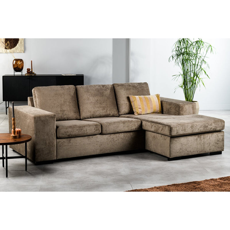 3 seater sofa CL L+R, fabric Hotel Chique, H430 brown