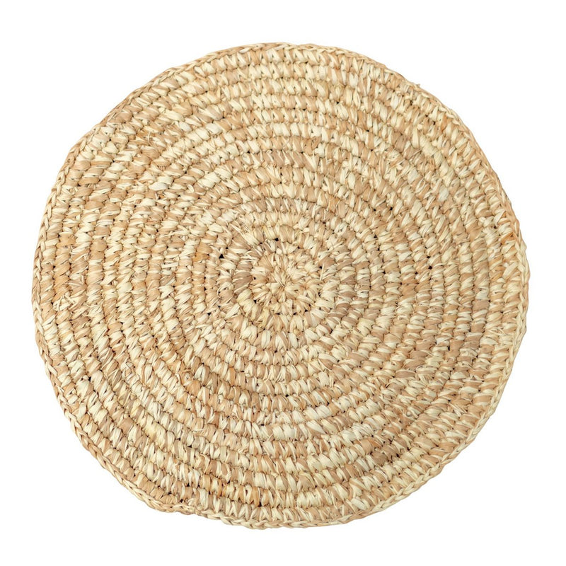 Placemat Tafelmat Rond Gemaakt van Raffia (Set van 2, 4 of 6) URUP