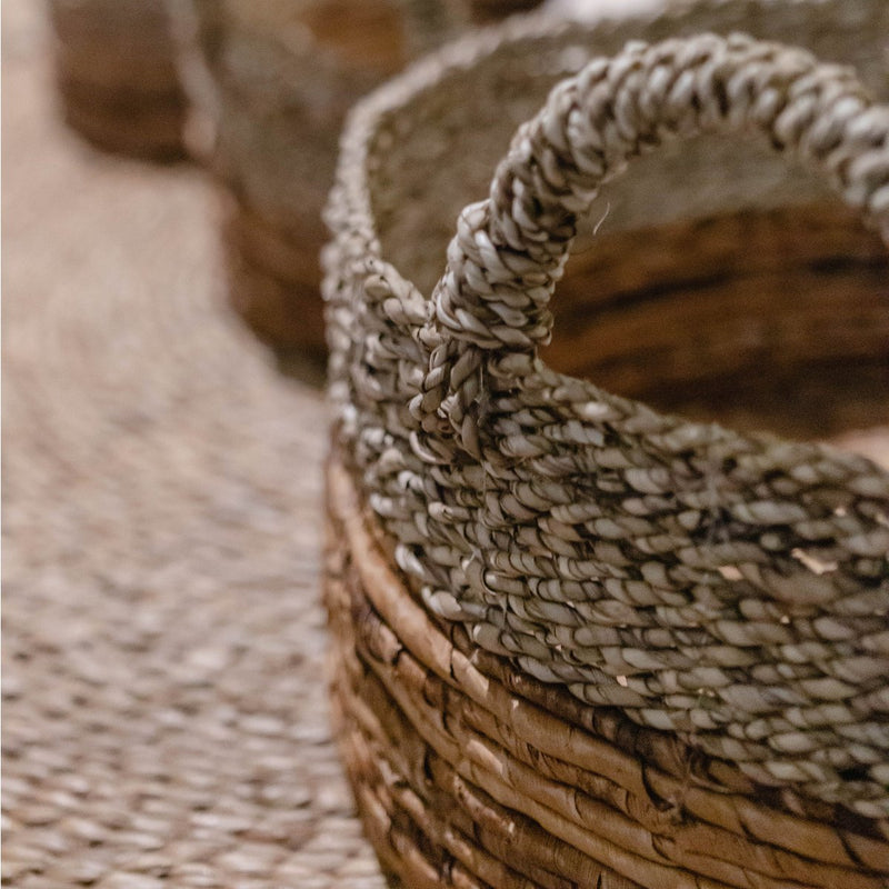 Storage Basket | Decorative Basket | Plant basket KUTUS (natural) made from Seagrass and Banana Fibre (3 sizes)