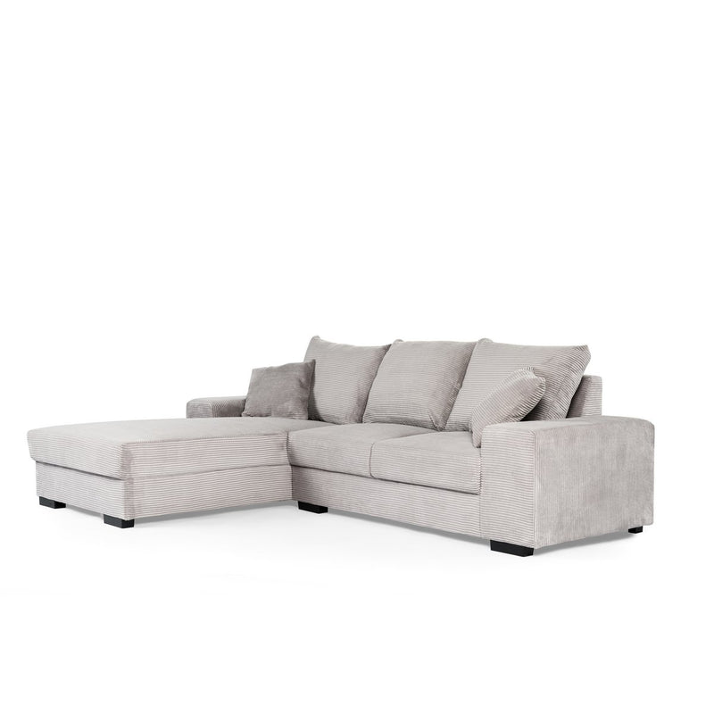 3 seater sofa CL left, fabric RIB, RIB311 gray