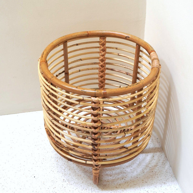 Rattan Plant Stand Planter Flower Pot Holder MALANG beige