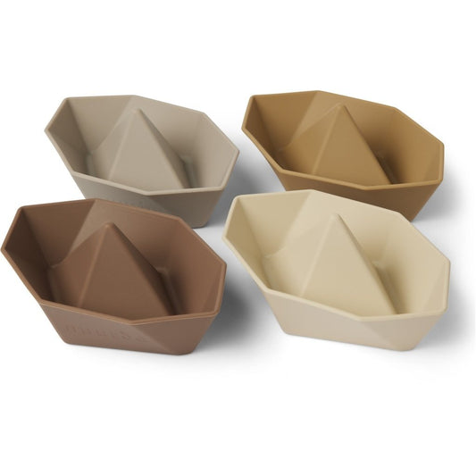 Asger silicone boats 4 pcs.-brown mix