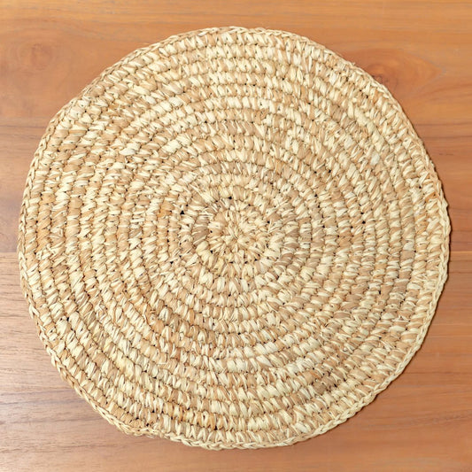 Placemat Tafelmat Rond Gemaakt van Raffia (Set van 2, 4 of 6) URUP