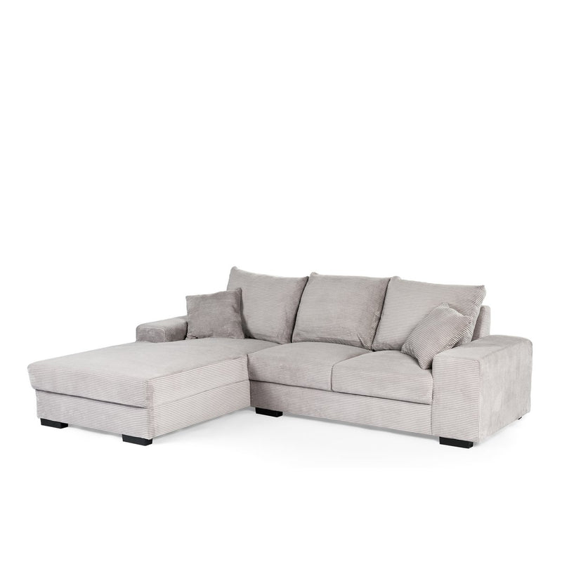 3 seater sofa CL left, fabric RIB, RIB311 gray