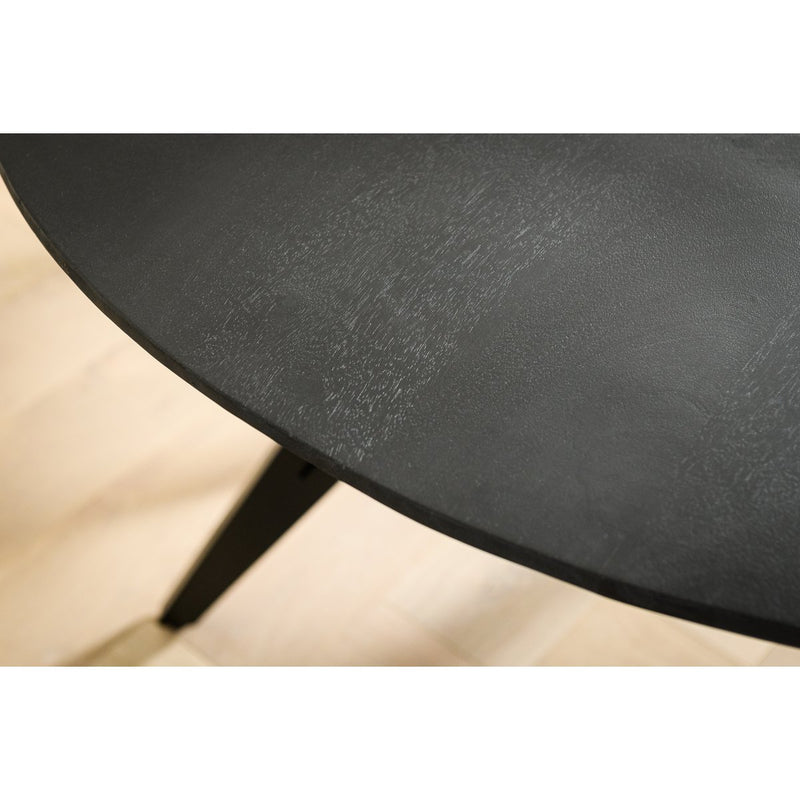 Dining room table round, 130 cm, M340 black