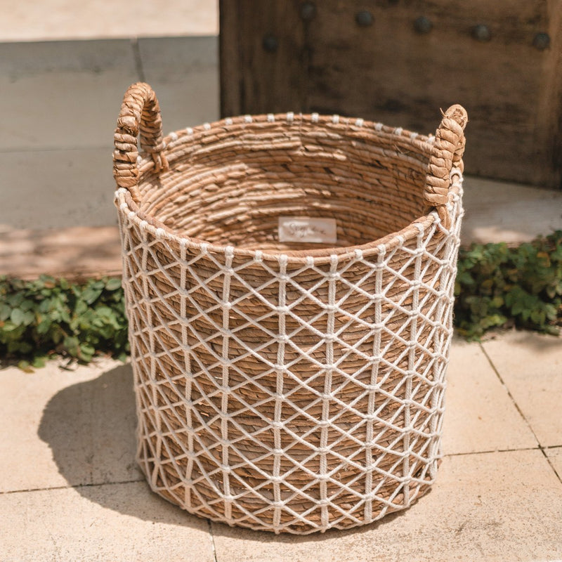 Boho Laundry Basket KERSO | Plant Basket | Storage Basket made of Banana Fibre (3 sizes)