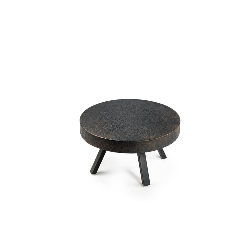 Salontafel rond 58 cm, Lava, B341 vintage zwart