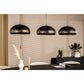 Hanging lamp, 3-light, H340 black