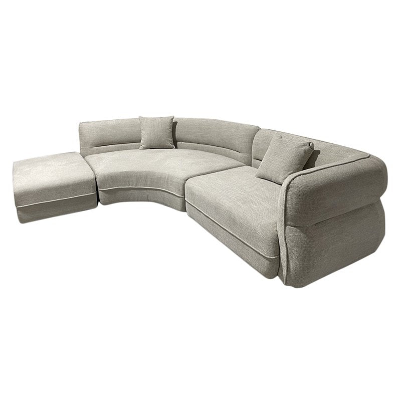 Sofa Rome 4-seater (Left Lounge) + ottoman Beige