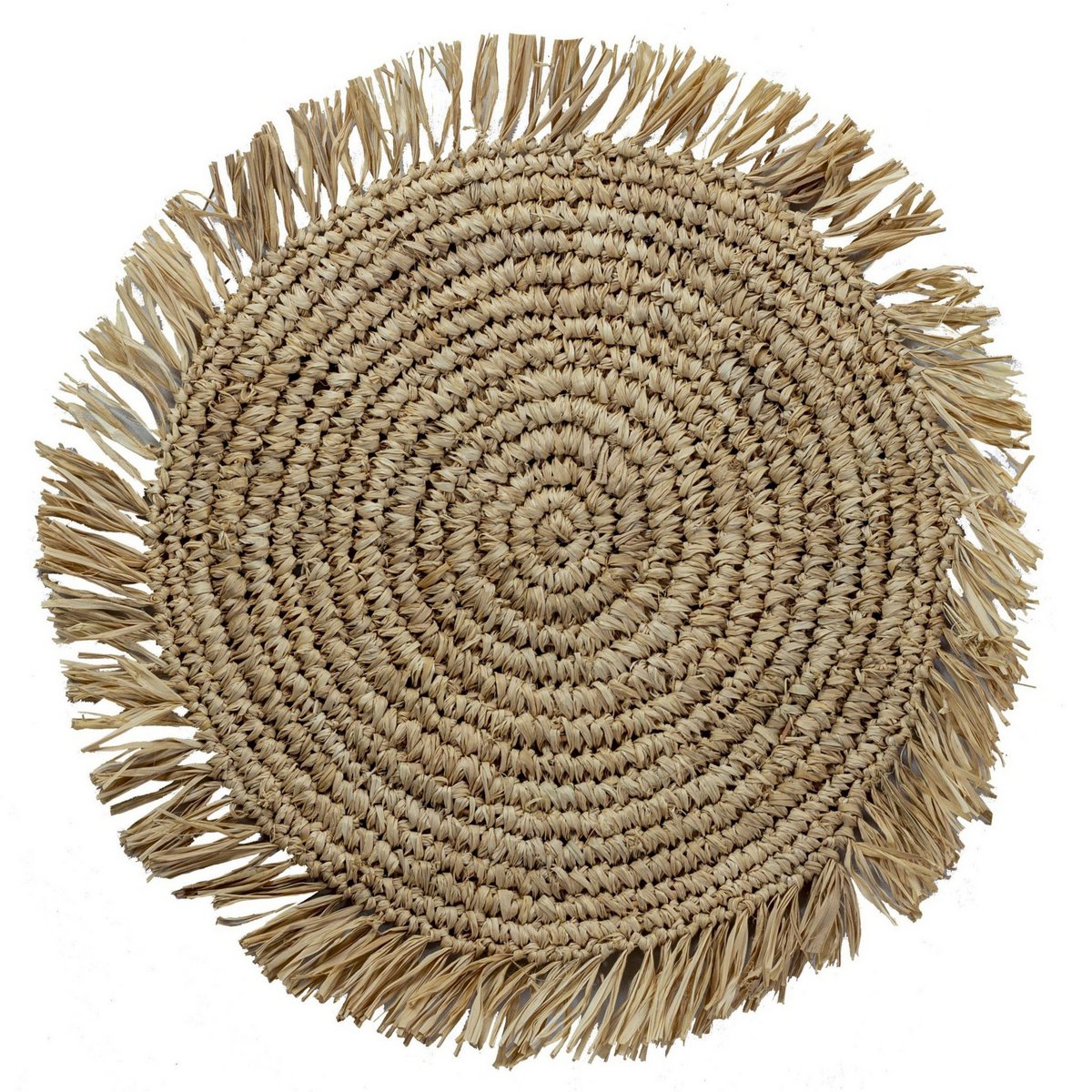 Placemat (set van 2, 4 of 6) AMBON | Placemat van Raffia | 35 cm diameter