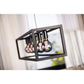 Hanging lamp, 5-light, H340 black