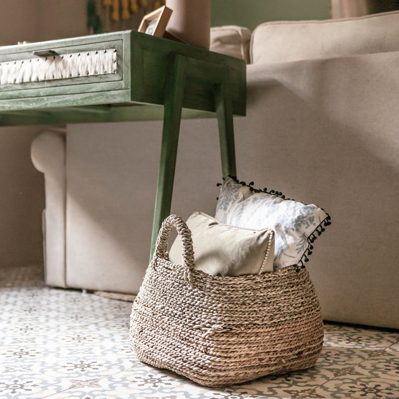 Storage Basket | Laundry Basket | Plant Basket MAJALENGKA (natural) made from Banana Fibre & Seagrass (3 sizes)