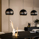 Hanging lamp, 3-light, H340 black