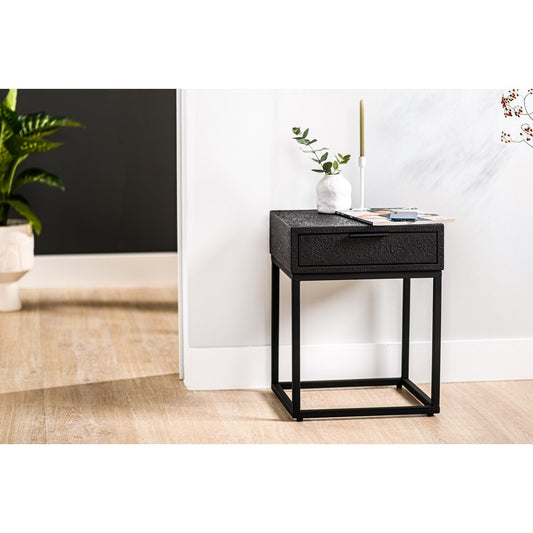 Bedside table 1L, Lava, B340 black