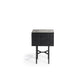 Bedside table, 2 drawers, B340 black