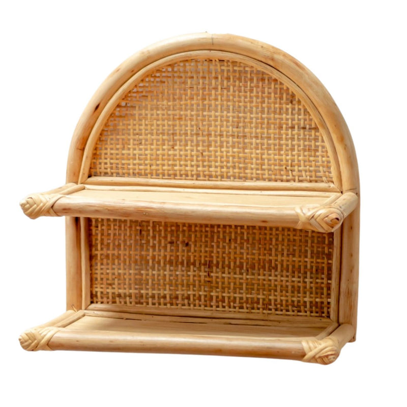 Rattan Wall Shelf 30x30 cm |  Hanging Small Shelf TIASA beige