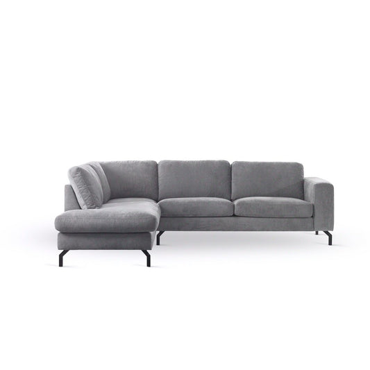 3 seater corner left, fabric Perfect Harmony 82, R311 gray