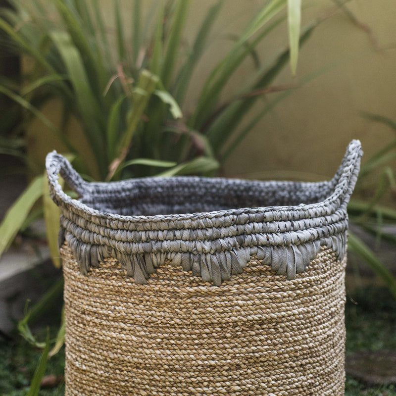 Laundry Basket NIAS | Plant Basket | Large Storage Basket made from Seagrass (2 sizes)