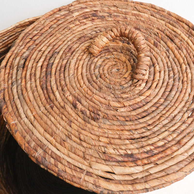 Laundry Basket with Lid OMBAK made from Banana Fibre