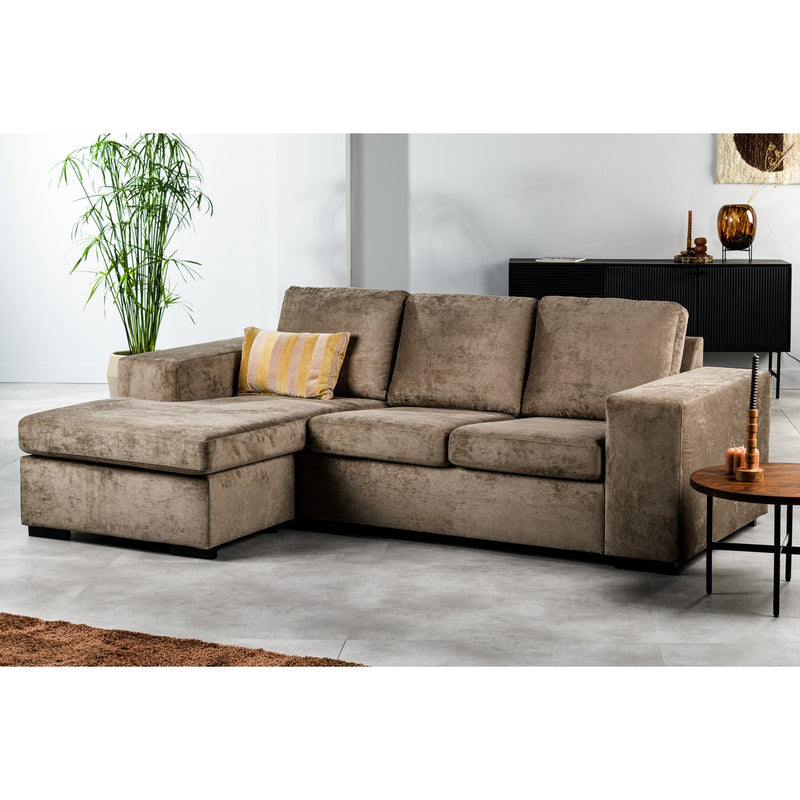 3 seater sofa CL L+R, fabric Hotel Chique, H430 brown