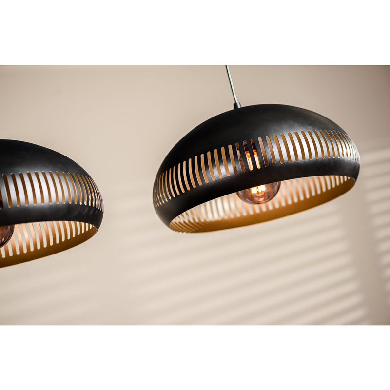 Hanging lamp, 3-light, H340 black