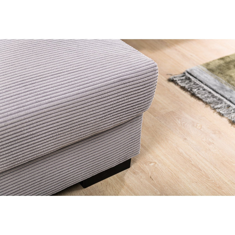 3 seater sofa CL left, fabric RIB, RIB311 gray