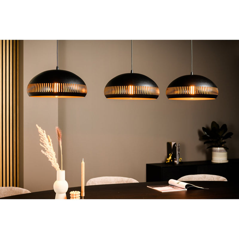 Hanging lamp, 3-light, H340 black