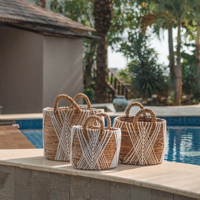 Storage Basket | Plant Basket | Laundry Basket LAWU made from Banana Fibre (3 sizes)