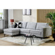 3 seater sofa CL L+R, fabric Chloe, C311 gray