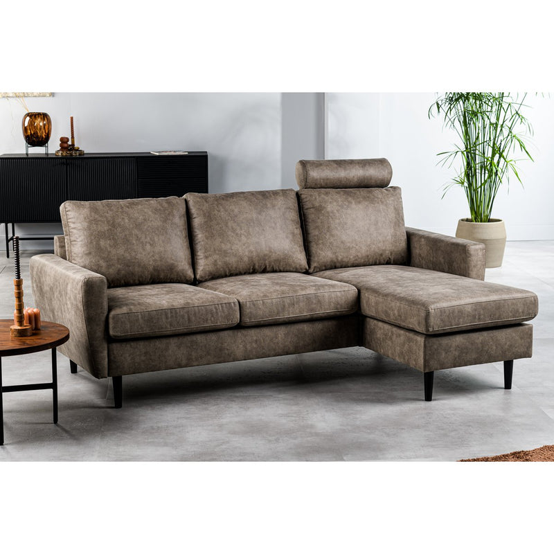 3-seater sofa CL L+R, with headrest fabric Savannah, S520 taupe