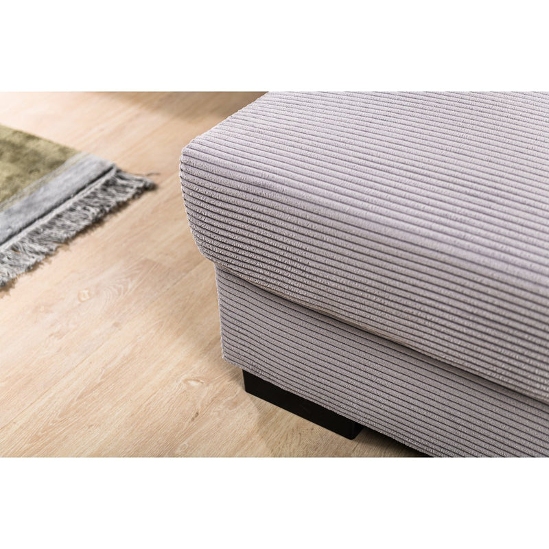 3 seater sofa CL right, fabric RIB, RIB311 gray