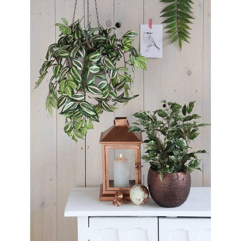 Tradescantia Artificial Hanging Plant - L15 x W30 x H80 cm - Green